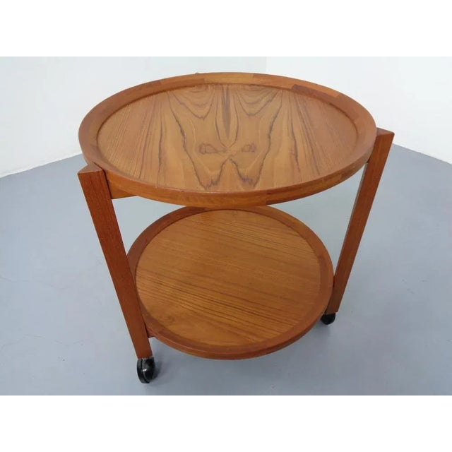 Mid-Century Modern Serving Trolley in Teak from Sika Møbler, 1960s For Sale - Image 3 of 9