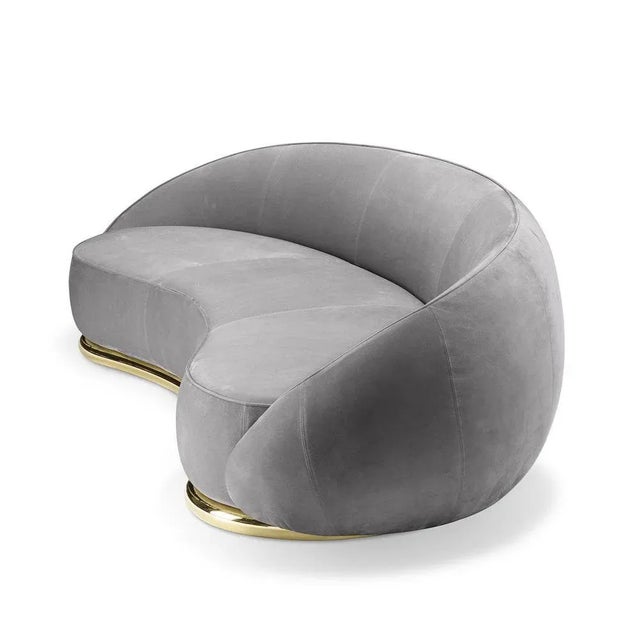 Contemporary Abbracci Gray 3-Seater Sofa For Sale - Image 3 of 7