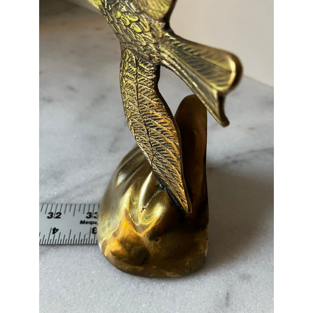 Gold Mid Century Modern Brass Birds Seagull Sculpture For Sale - Image 8 of 12