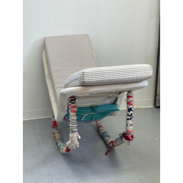 Mid-Century Modern 1970s Vintage Mid Century Modern Edgar Bartolucci Embellished Italian Rocking Chair For Sale - Image 3 of 10