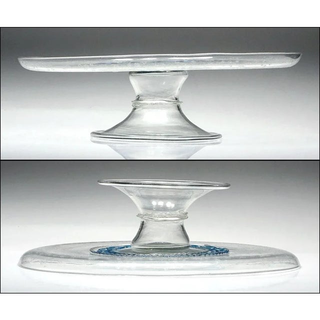 Italian 17th Century Venetian Italian Art Glass Scratch Engraved Tazza or Salver For Sale - Image 3 of 7