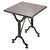 Brown Square Bistro Table in Wood and Cast Iron For Sale - Image 8 of 8