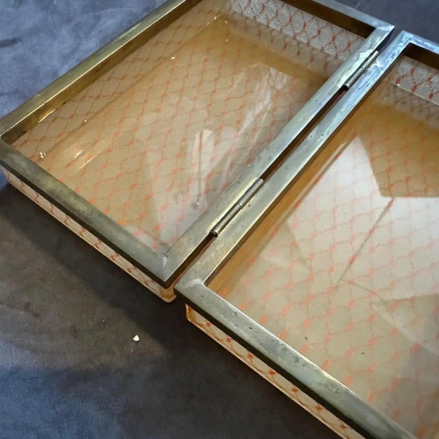 Metal 1970s Mid-Century Modern Plexiglass and Brass Italian Luxury Box by Cavinato For Sale - Image 7 of 10