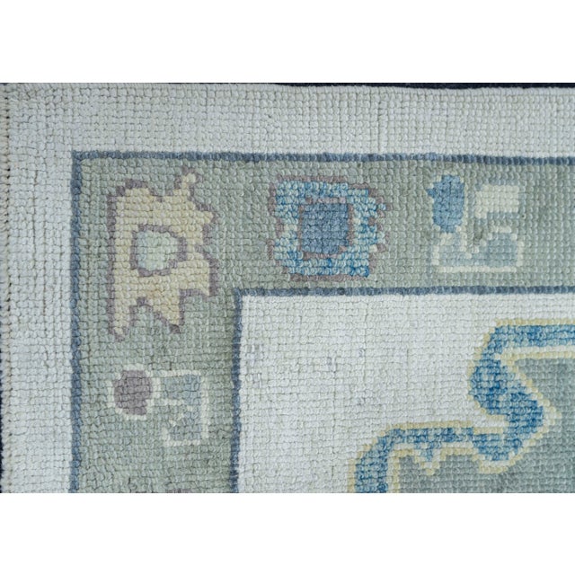 Turkish Oushak Rug 2'11" x 12'1" #19133 For Sale - Image 4 of 8