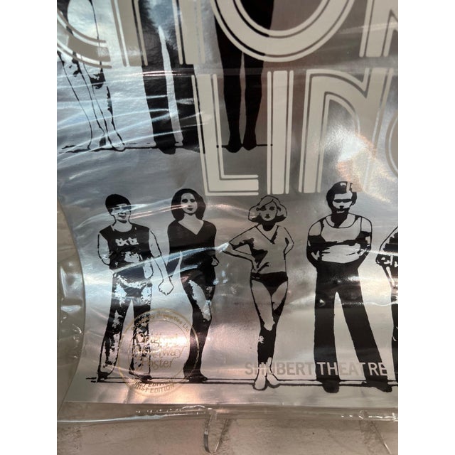A Chorus Line Broadway Poster Shubert Theatre Foil First Edition For Sale In San Francisco - Image 6 of 11