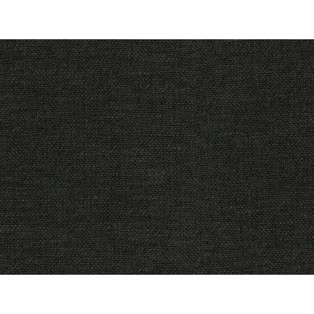 Contemporary Greta Left-Facing Sectional, Charcoal Linen Swatch For Sale - Image 3 of 3