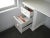 2010s Contemporary White 5 Draw Desk With Glass Top For Sale - Image 5 of 8