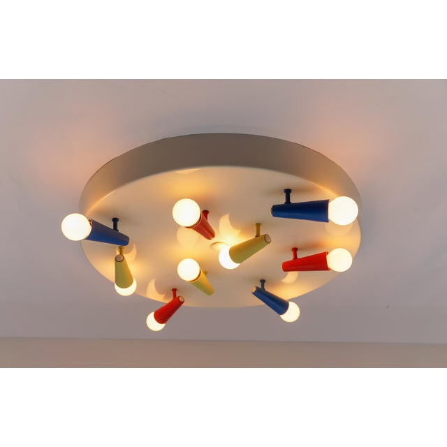 Mid-Century Modern Italian Flush Mount, 1960s For Sale - Image 13 of 16