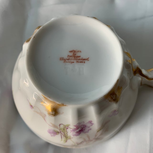 Ceramic Vintage French Theodore Haviland Luncheon Tea Set Setting for 6 - 18 Pieces For Sale - Image 7 of 8