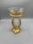 Late 20th Century 1996 Gold Gilt Bow Pedestal Glass Vase For Sale - Image 5 of 6