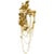 Metal Sconce In Gold-Plated Brass With Amber Swarovski Crystals For Sale - Image 7 of 7