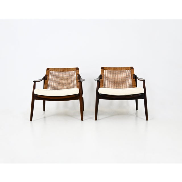 Mid-Century Modern Model 400 Lounge Chairs attributed to Hartmut Lohmeyer for Wilkhahn, 1950s, Set of 2 For Sale - Image 3 of 13