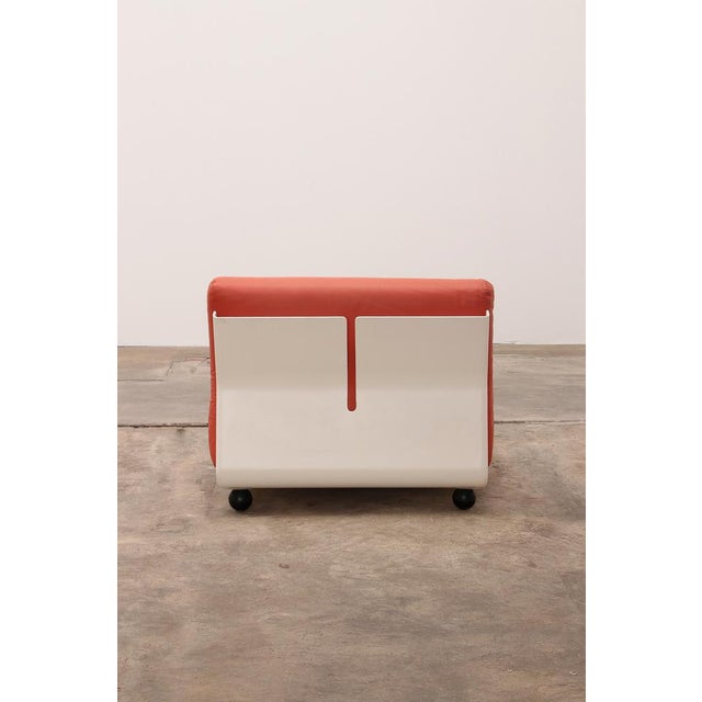1960s Amanta Modular Sofas in Orange Leather by Mario Bellini for C&b, Italy, 1960s, Set of 4 For Sale - Image 5 of 18