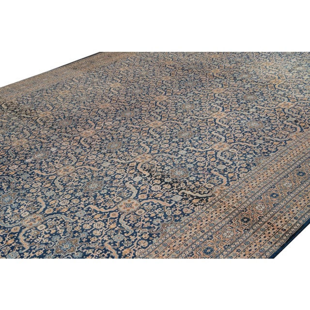 Tan Early 20th Century Breathtaking Antique Persian Tabriz Rug 12 X 19 For Sale - Image 8 of 13