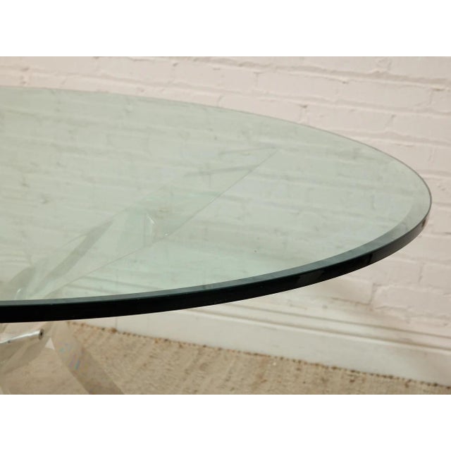 Vintage Lucite Sculptural Dining Table With Glass Top For Sale In Los Angeles - Image 6 of 11