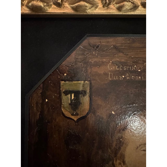 An evocative antique European portrait painting executed oil on copper, a prized and durable support historically favored...