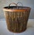 Mid-Century Modern Mid 20th-Century Split Bamboo Tortoiseshell Planter Floor Basket With Ear Handles For Sale - Image 3 of 18