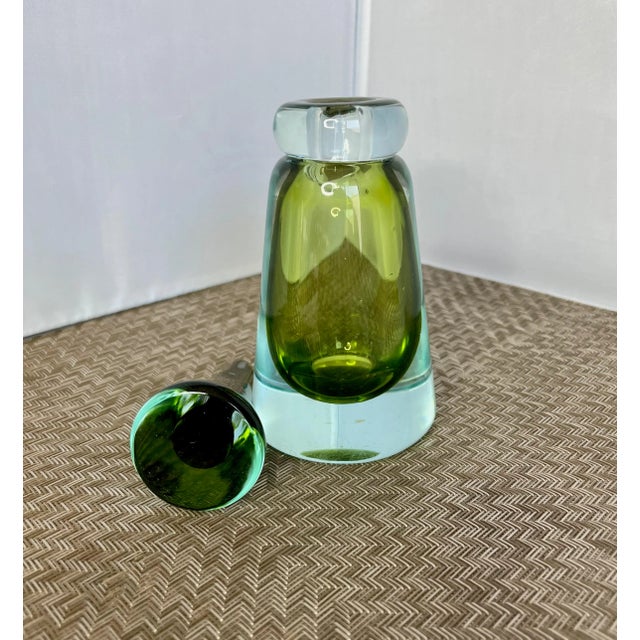 Seguso Vetri d'Arte Seguso Vetri d'Arte Glass Flavio Poli Italian Art Glass Perfume Bottle For Sale - Image 4 of 9