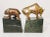 Mid Century Brass Marble Bulls and Bears Stock Market Bookends For Sale - Image 9 of 10