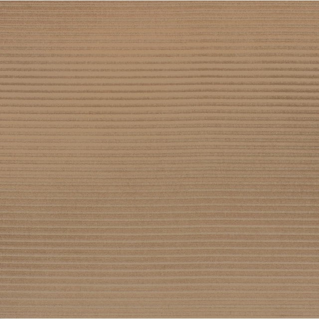 Schumacher SAMPLE - Schumacher Petite Channeled Velvet Fabric In Camel For Sale - Image 4 of 4