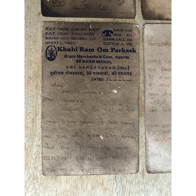 Mid 20th Century Vintage Indian Elephant Hand Painted Rajasthani Paper Postcard, Set of Four For Sale - Image 10 of 11