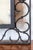 Metal Mid 20th Century French Iron Arching Mirror with Openwork S-Scroll Motifs and Foliage Crest For Sale - Image 7 of 8