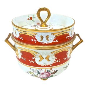 Antique Floral Porcelain Sorbetière