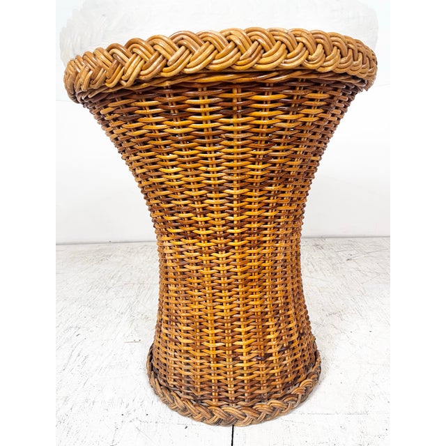 Vintage Braided Wicker Dining Set- Table and 4 Chairs For Sale - Image 12 of 12