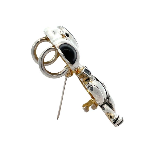 Mid 20th Century Vintage Snoopy Silver-Tone Pendant / Brooch Necklace For Sale - Image 5 of 11