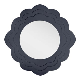 Fleur Home Audubon Magnolia Circle Mirror in Hale Navy, 48x48 For Sale