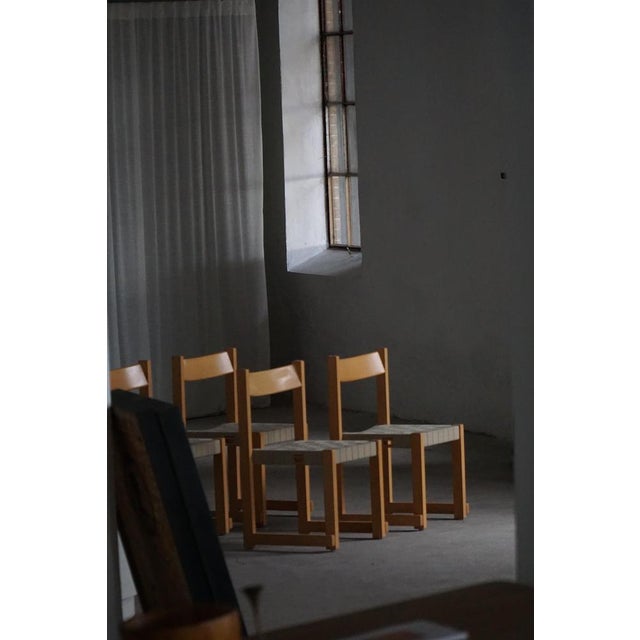 Koldinghus Chairs in Beech with Woven Seats attributed to Hans J. Wegner for Getama, 1988, Set of 6 For Sale - Image 14 of 18