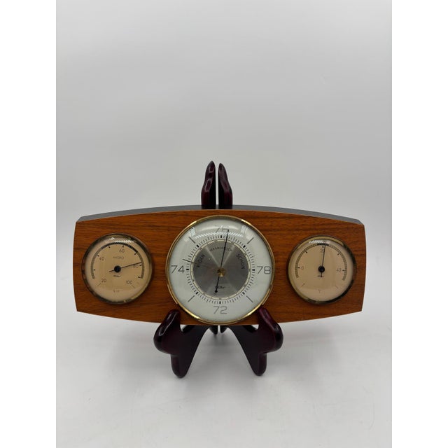 Mid-Century Modern Barometer Weather Station, 1950s For Sale - Image 3 of 18