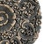 Hand carved teak round medallion wall art panel with traditional intricate floral designs antique burn finish from Myanmar...
