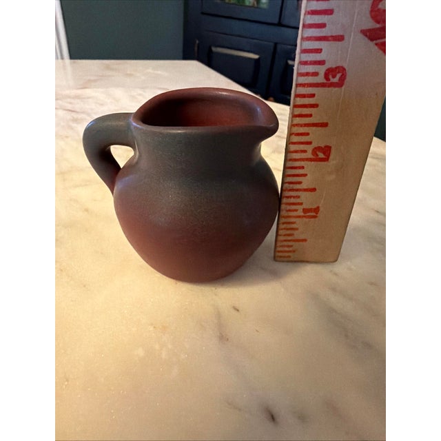 Vintage Van Briggle Pottery Mulberry Persian 2.5" Pitcher - Signed Aa "Original" For Sale - Image 9 of 9