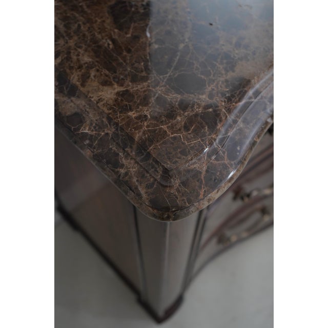 Wood Henredon Marble Top Dresser W. Large Mirror For Sale - Image 7 of 18