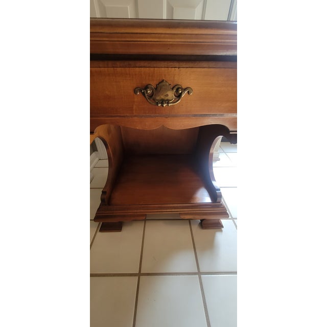 Wood Late 20th Century Pennsylvania House Solid Hard Rock Maple Colonial Early American Nightstands - A Pair For Sale - Image 7 of 16