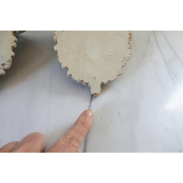 Off-white Vintage Victorian Style Cameo Wood Wall Shelves - A Pair For Sale - Image 8 of 11