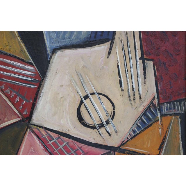 1950s Postwar European Artist, The Vanguard Series Nr. XXVII Abstract Composition, 1950s-1970s, Oil on Board, Framed For Sale - Image 5 of 12