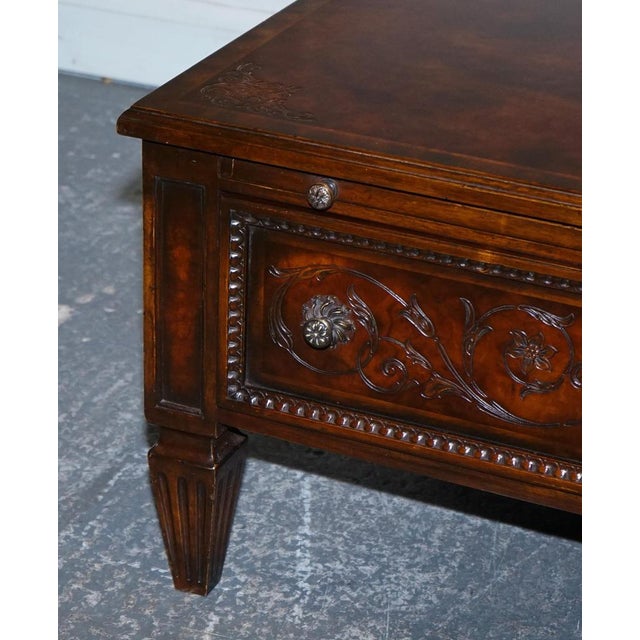 American Coffee Table with Drawers and Butler Trays by Theodore Alexander For Sale - Image 14 of 18