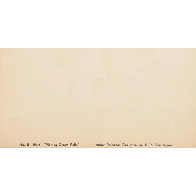 Cream 'Anabel & Millicent' by Nura Ulreich, Art Deco, Woman Artist, Art Institute of Chicago, Art Students League, Paris, Salon d'Automne For Sale - Image 8 of 8