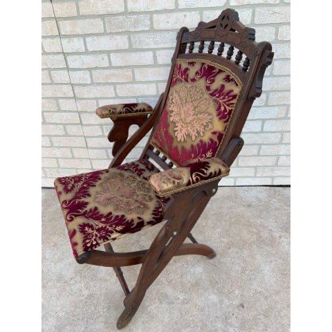 folding antique victorian chair newly upholstered chairish chairs