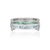 Gemstone Modern 3.82 Ct Blue Topaz & Green Onyx Spinner Eternity Band Ring in 925 Sterling Silver Size 6 For Sale - Image 7 of 16