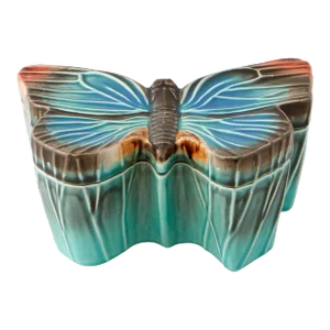 Bordallo Pinheiro Cloudy Butterflies by Claudia Schiffer Large Butterfly Box, 9"