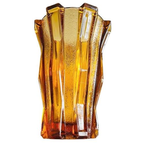 Art Deco Honey-Colored Glass Vase by Henri Heemskerk Scailmont, 1920s For Sale - Image 6 of 9