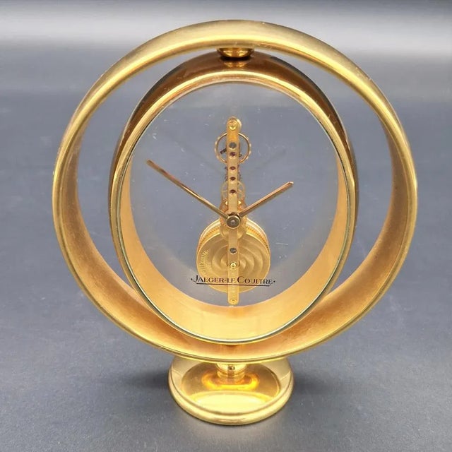 Mid-Century Skeleton Table Clock from Jaeger-Lecoultre, 1979 For Sale - Image 6 of 7