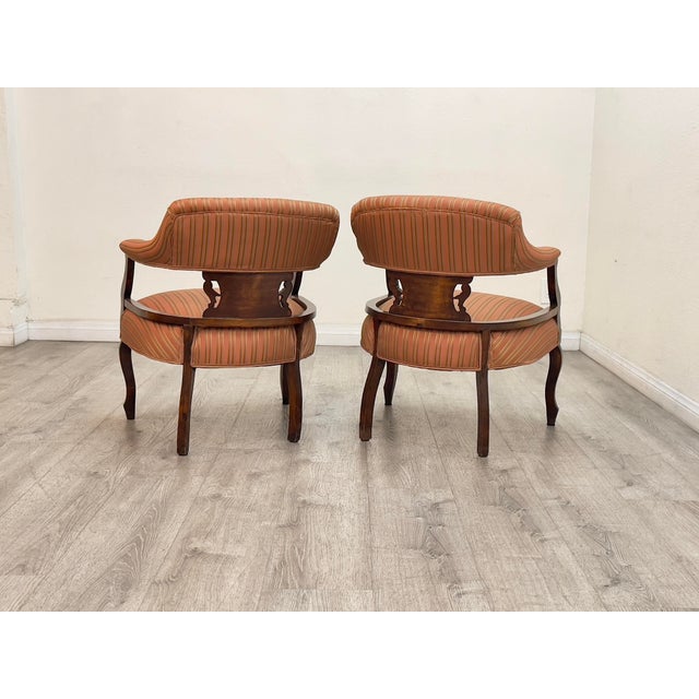 1940s Pair of French Louis XVI Style Arm Chairs For Sale - Image 5 of 12