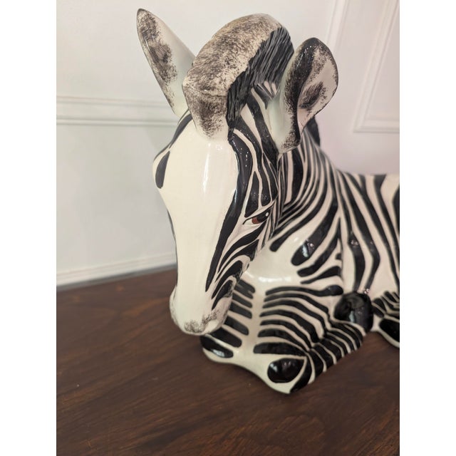 Vintage Pina Black & White Zebra Sculpture For Sale - Image 9 of 13