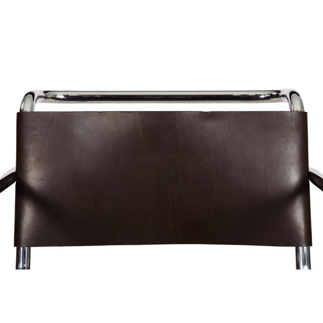 Pair of Vintage 1970s Mies Van Der Rohe Mr20 Leather and Chrome Armchairs For Sale - Image 12 of 18