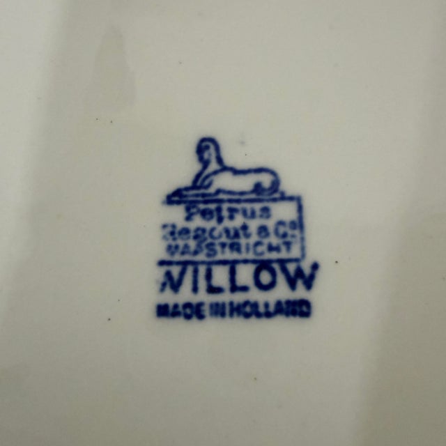 Chinoiserie Vintage Blue Willow Divided Platter, Made in Holland For Sale - Image 3 of 3