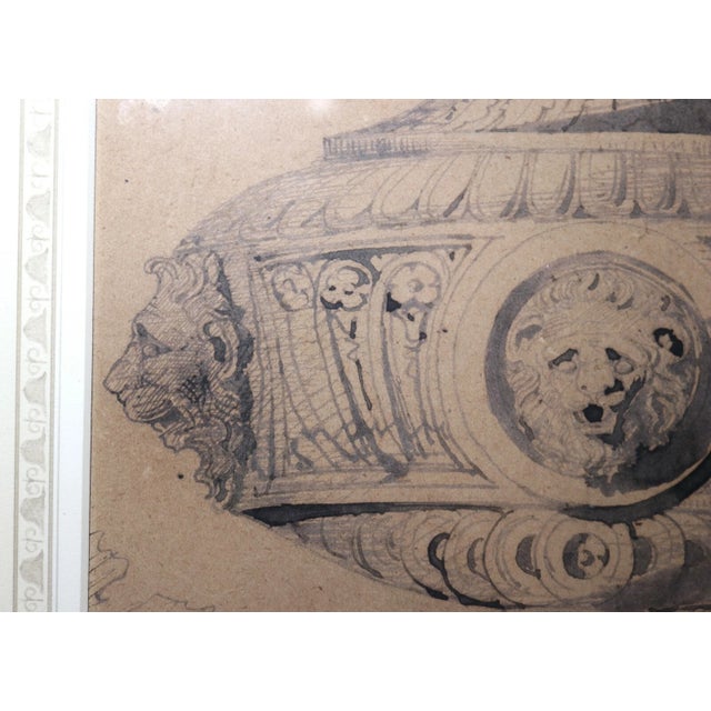 18th Century Antique Original 18th Century Figural Garniture Ornamental Urn Planter Painting For Sale - Image 5 of 12